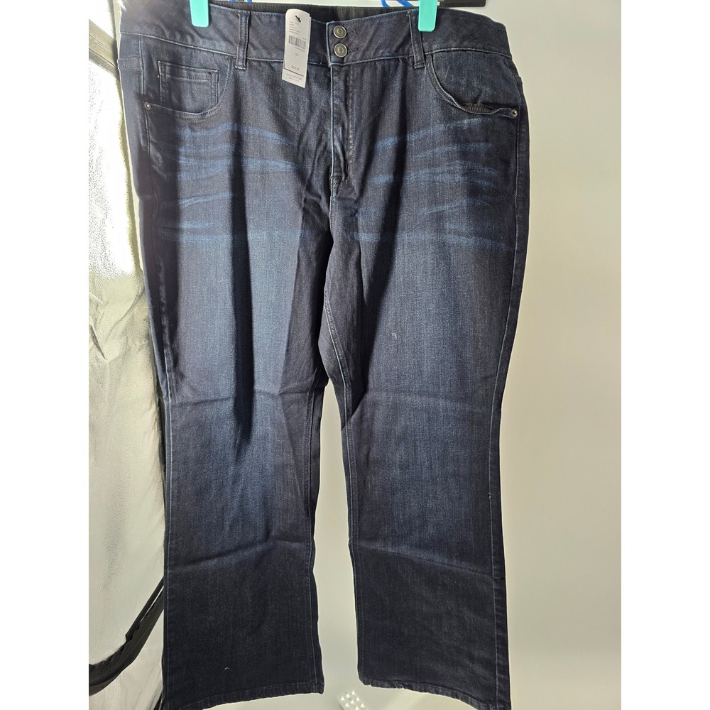 Lane Bryant‎ Venezia High Rise Bootcut Jeans 22 Short Dark Wash Tummy Tech 22S
